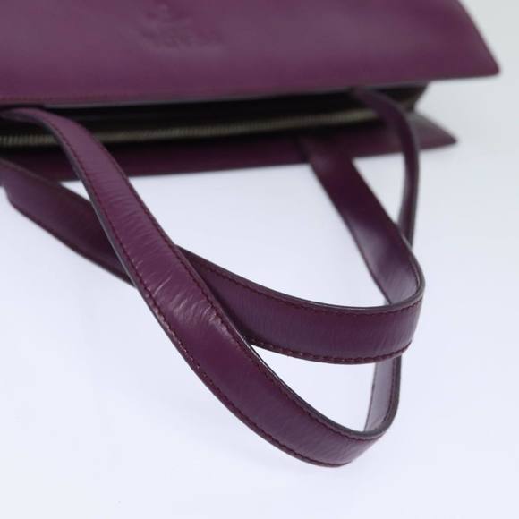 PRADA Leather Hand Bag Purple Auth 80093 - Picture 7 of 16